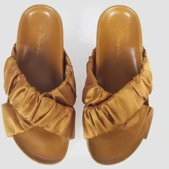 3.1 Phillip Lim Crossover Strap Pool Slides Size 6/37 - Picture 1 of 15